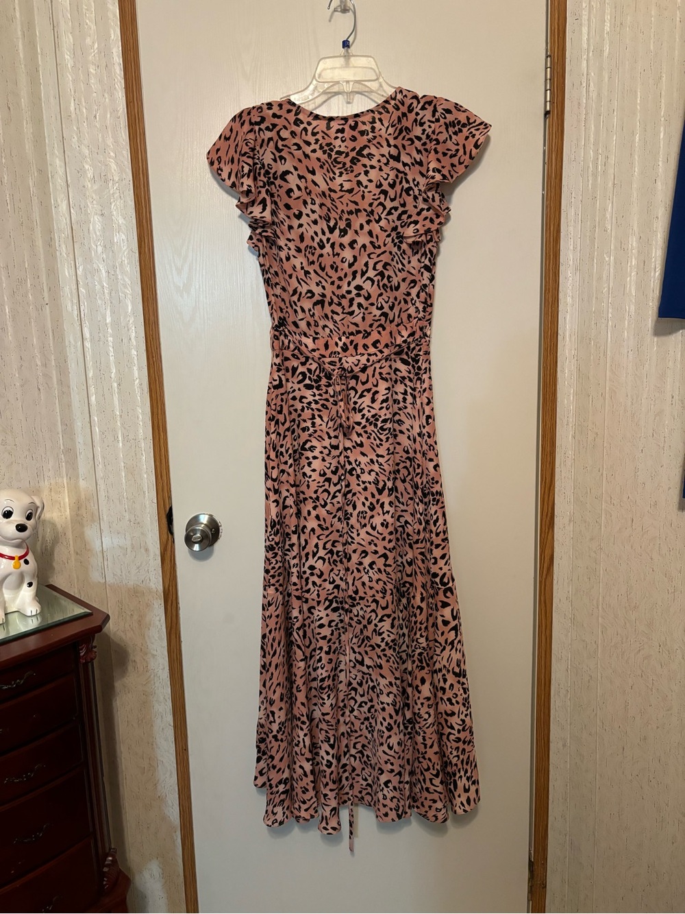 Buddy Love Orange Leopard-Print High-Low Ruffle Dress - Picture 4 of 4